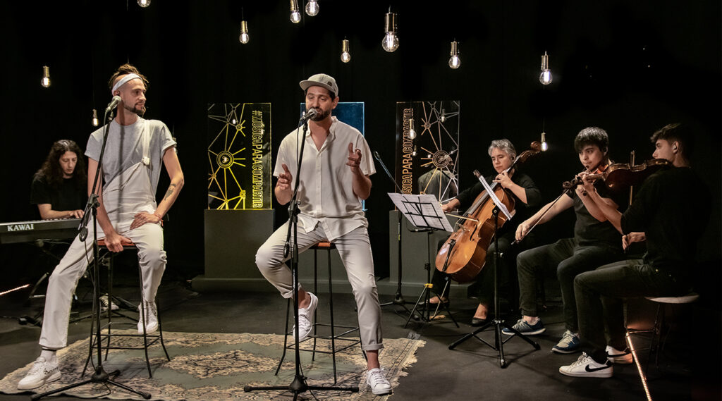 La banda de reggae uruguayense Suma Paciencia en el estudio de Canal UNER.