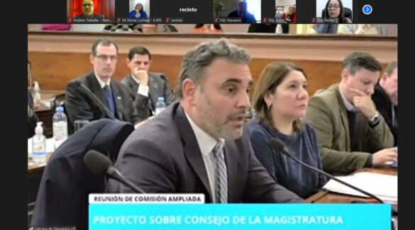 Alejandro Caudis durante la sesión en el Consejo de la Magistratura.
