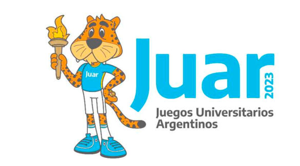 Logo con la mascota de los Juegos Universitarios 2023