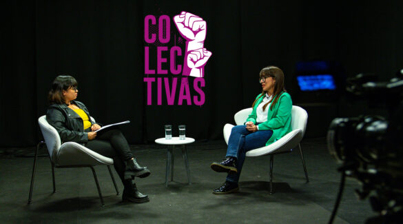 Clara Chauvín en una de las entrevistas de la tercera temporada de Colectivas.