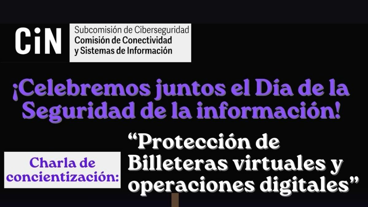 Charla: “Protección de billeteras virtuales y operaciones digitales”