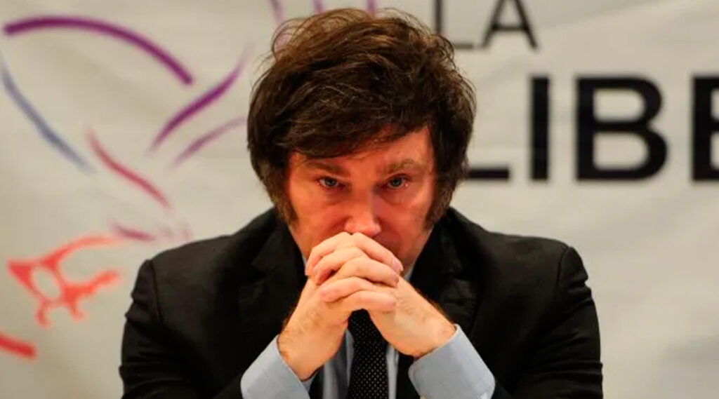 Javier Milei, preocupado.