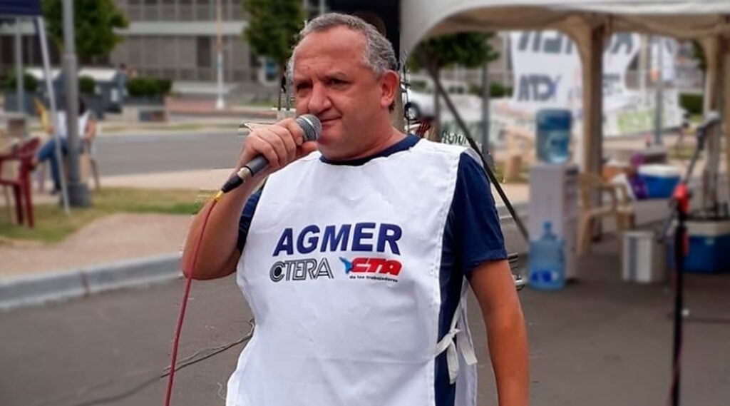 Guillermo Zampedri, dirigente de Agmer.