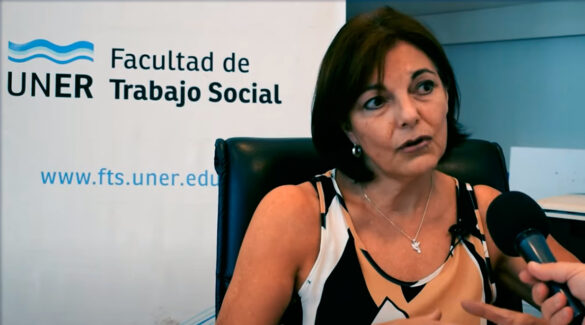 Sandra Arito, decana de la Facultad de Trabajo Social.