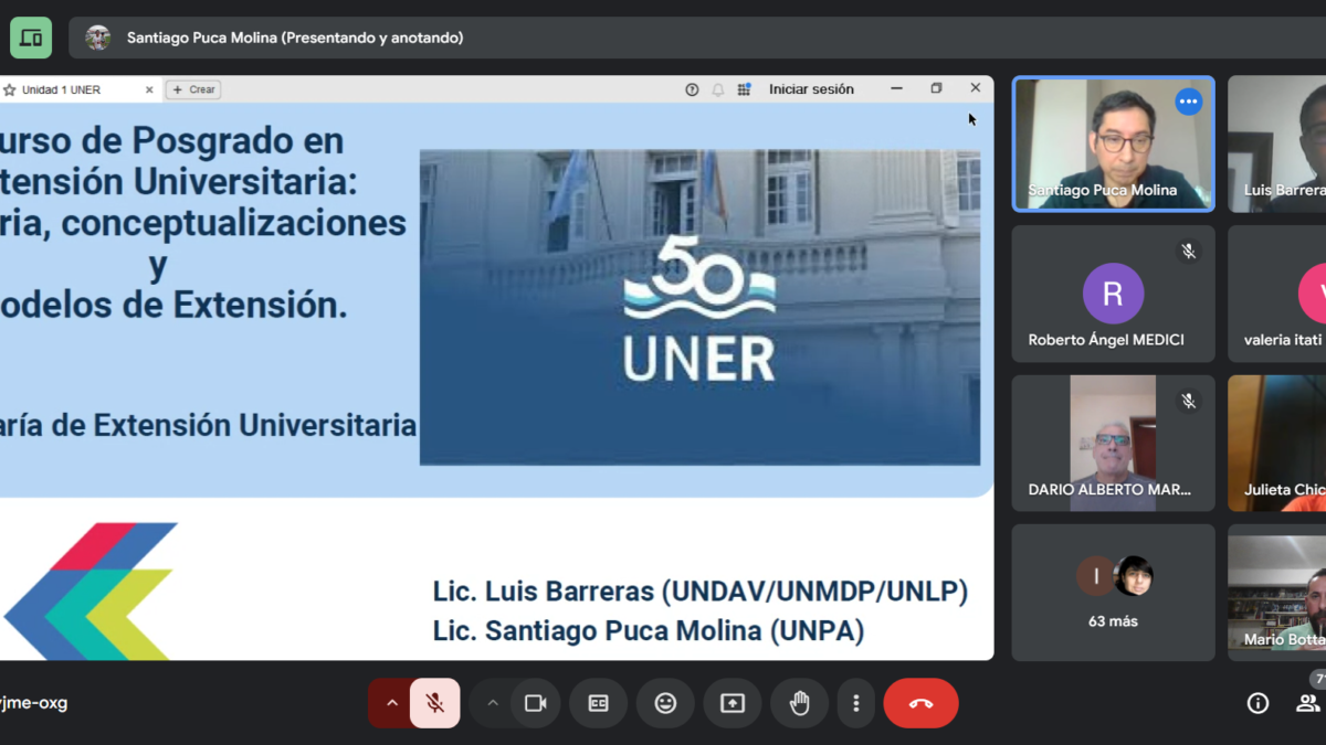 Un espacio de formación en extensión universitaria