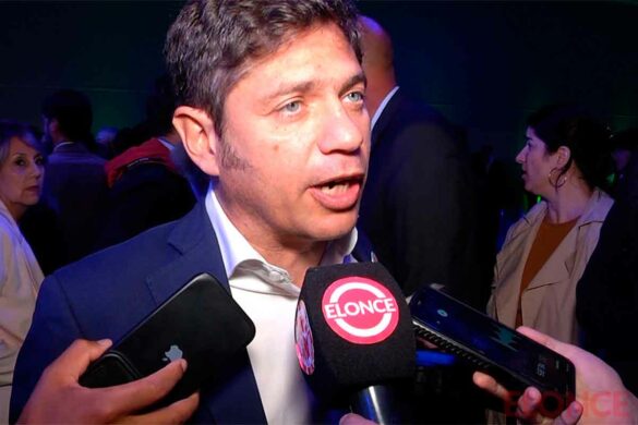 Gobernador de Buenos Aires, Axel Kicillof, entrevistado tras su visita a Paraná.
